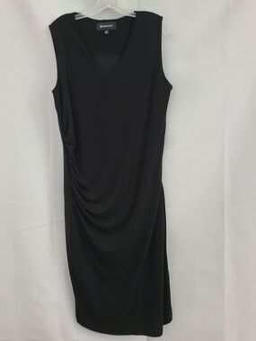 Honey Love 2x Black Inner Power Side Ruching Stretchy Sleeveless Cocktail Dress